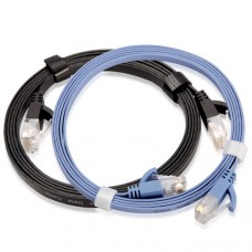 Cat 6A Flat Patch Cable with Molded Boot